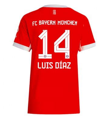 Bayern Munich Luis Diaz #14 Hemmatröja Dam 2025-26 Kortärmad Bayern Munich Luis Diaz #14 Hemmatröja Dam 2025-26 Kortärmad